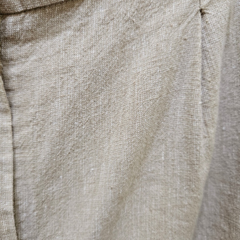 Evan Picone Petite Beige Linen Blend Wide Leg Trousers Size 12P - Picture 3 of 8